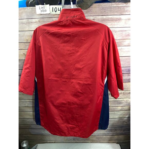 Mens Bobby Jones X-H20 Performance Quarter Zip Red Pullover Shirt Size XL - Picture 3 of 11